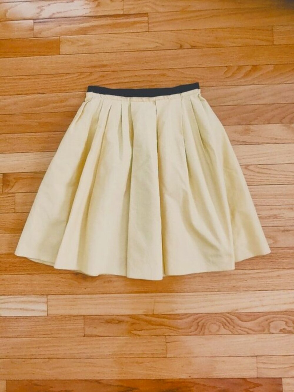 Lanvin pleated full circle skirt w/grosgrain ribbon FR 38 sz XS